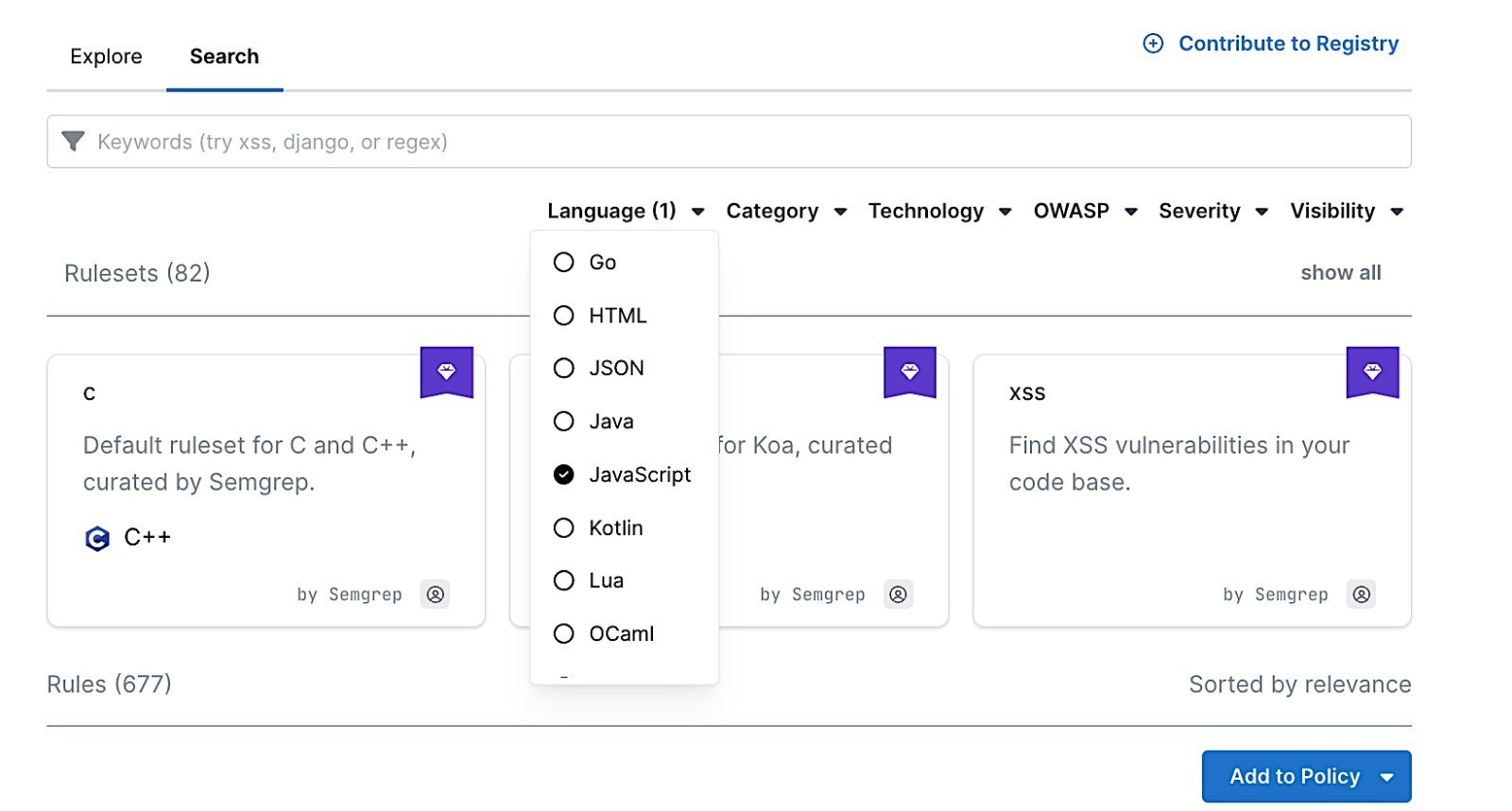 define language for rules