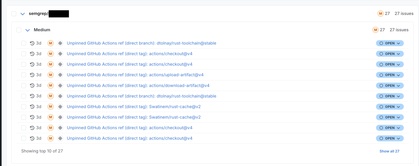 Semgrep Workflows UI